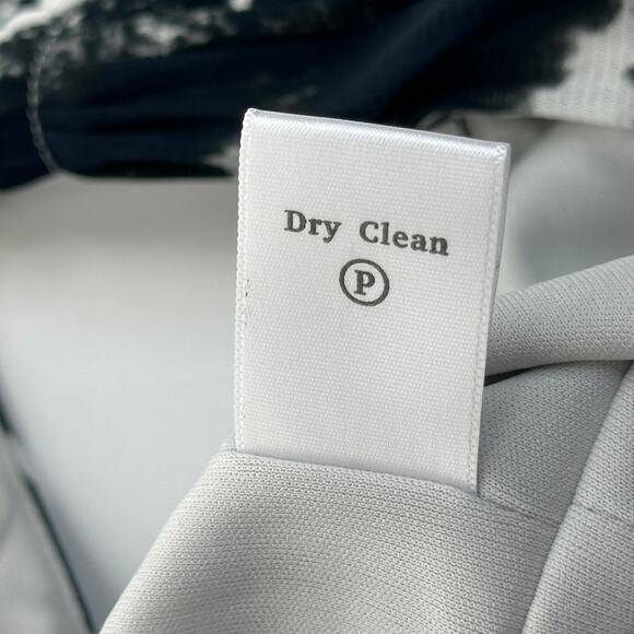 Coldwater Creek Navy/Gray Printed‎ Sleeveless Midi Dress Womens Petite Size P8 - Picture 9 of 10